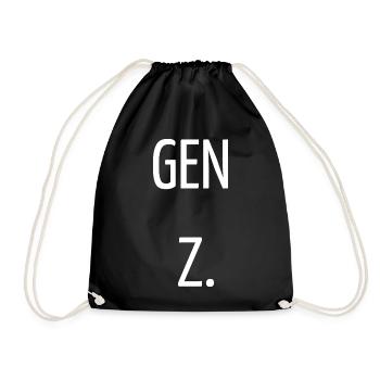 Z der Generation Z - Turnbeutel - Schwarz - Vorne