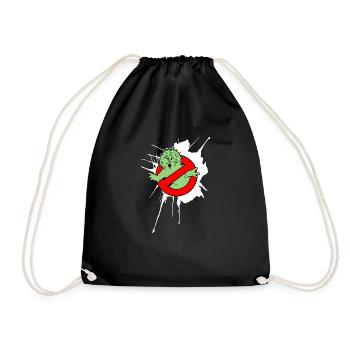 Corona virus blocked - Drawstring Bag - black - Front