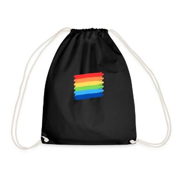 Rainbow Pride - Drawstring Bag - black - Front
