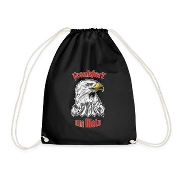 Frankfurt am Main T-Shirt Frankfurter Adler FFM - Turnbeutel - Schwarz - Vorne