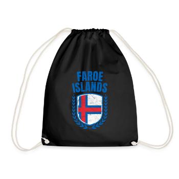 Faroe Islands - Drawstring Bag - black - Front