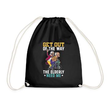Avoid the elderly, who - Drawstring Bag - black - Front