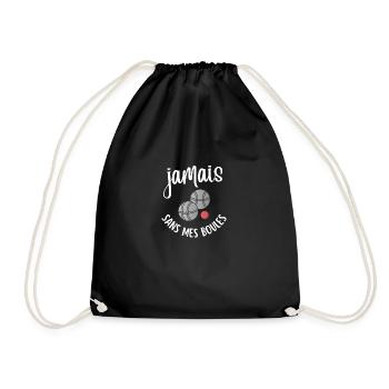 jamais sans mes boules - Sac de sport léger - noir - Devant