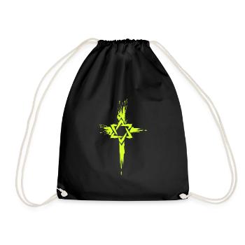Messianische Juden Kreuz Symbol - Turnbeutel - Schwarz - Vorne