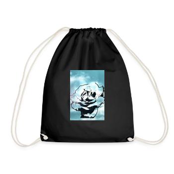 Blue Sky Flower - Drawstring Bag - black - Front