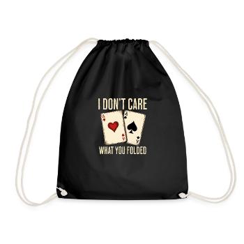 Je me fiche de ce que tu as plié poker - Sac de sport léger - noir - Devant