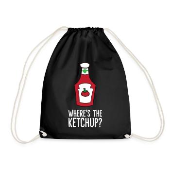Ketchup - Where's the Ketchup? - Turnbeutel - Schwarz - Vorne