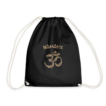 Yoga Om Namaste - Turnbeutel - Schwarz - Vorne