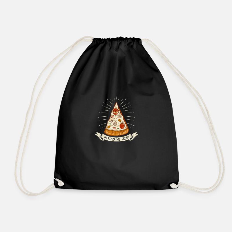 In Pizza we trust - the original premium design - Turnbeutel - Schwarz