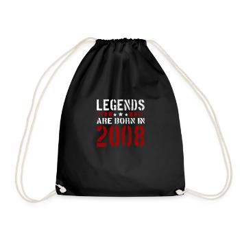 LÉGENDES SONT EN 2008 T-SHIRT NÉ DE NOËL ANNIVERSAIRE - Sac de sport léger - noir - Devant