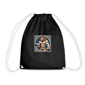 Lion dans le GYM - Sac de sport léger - noir - Devant