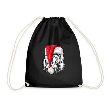 Cavalier King Charles Spaniel Christmas Wilsigns - Sac de sport léger - noir - Devant