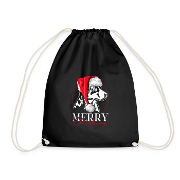 Père Noël Appenzeller Chien de montagne Joyeux Noël Chiens - Sac de sport léger - noir - Devant