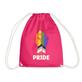 Pride Progress Stolzes Faustdesign für Equality - Turnbeutel - Fuchsia - Vorne