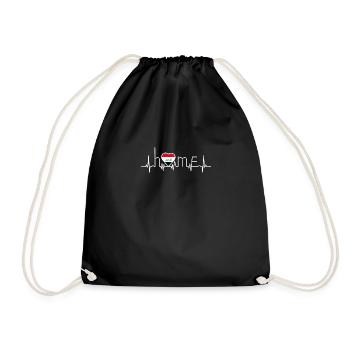 i love home homeland Iraq - Drawstring Bag - black - Front