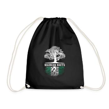 Nigeria Nigerian Africa Flag Pride I Gift - Drawstring Bag - black - Front