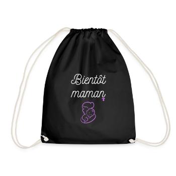 Bientôt maman - Sac de sport léger - noir - Devant