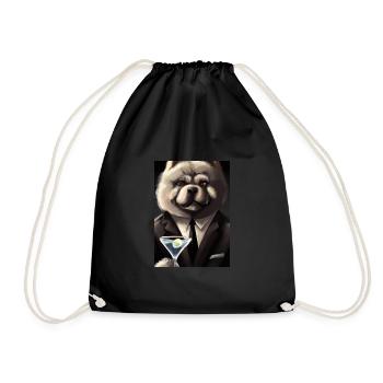 Chow Chow Anzug Martini - Turnbeutel - Schwarz - Vorne