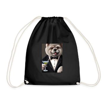 Chow Chow Anzug Martini - Turnbeutel - Schwarz - Vorne