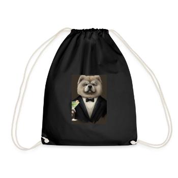 Chow Chow Anzug Martini - Turnbeutel - Schwarz - Vorne