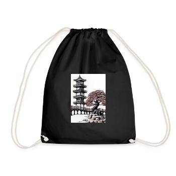 Japanische Turmbrücke - Turnbeutel - Schwarz - Vorne