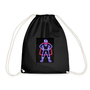 Superhelden Neon - Turnbeutel - Schwarz - Vorne