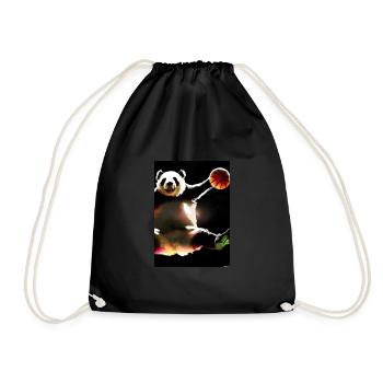 Basketball Dunk Panda - Turnbeutel - Schwarz - Vorne