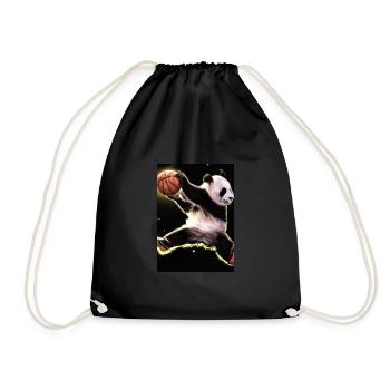Basketball Dunk Panda - Turnbeutel - Schwarz - Vorne