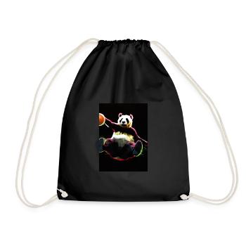 Basketball Dunk Panda - Turnbeutel - Schwarz - Vorne