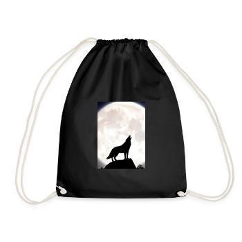 Wolf bei Nacht - Turnbeutel - Schwarz - Vorne