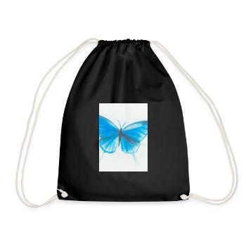 Blauer Schmetterling - Turnbeutel - Schwarz - Vorne