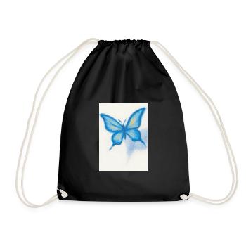 Blauer Schmetterling - Turnbeutel - Schwarz - Vorne