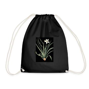 Frontlicht Blume - Turnbeutel - Schwarz - Vorne