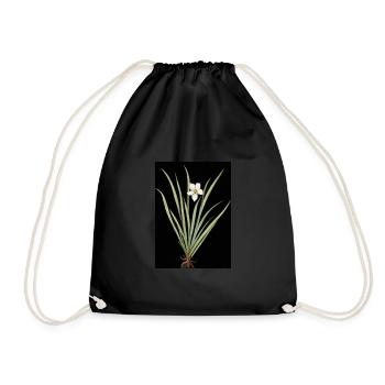 Frontlicht Blume - Turnbeutel - Schwarz - Vorne