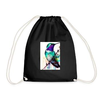 Bunter Vogel - Turnbeutel - Schwarz - Vorne
