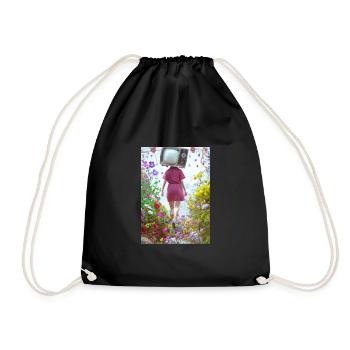 Flower TV Frauen - Turnbeutel - Schwarz - Vorne