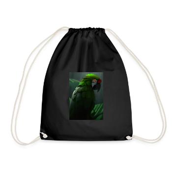 Grüner Dschungelvogel - Turnbeutel - Schwarz - Vorne