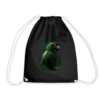Grüner Dschungelvogel - Turnbeutel - Schwarz - Vorne