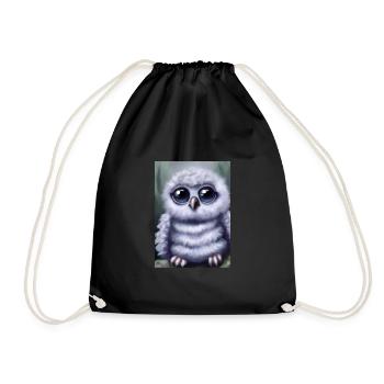 Baby-Kauz - Turnbeutel - Schwarz - Vorne