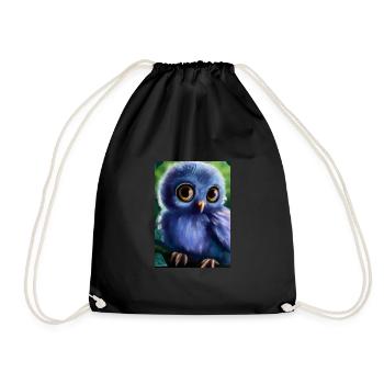 Baby-Kauz - Turnbeutel - Schwarz - Vorne