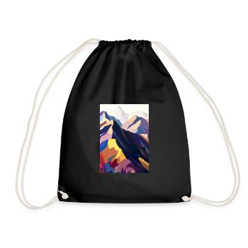 Bunte Berge - Turnbeutel - Schwarz - Vorne