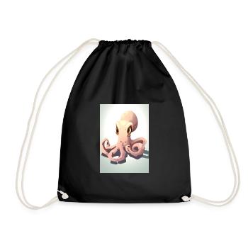 Niedlicher Oktopus - Turnbeutel - Schwarz - Vorne
