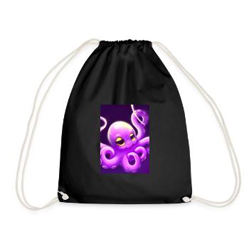 Niedlicher Oktopus - Turnbeutel - Schwarz - Vorne