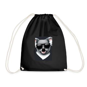 Koala mit Sonnenbrille - Turnbeutel - Schwarz - Vorne