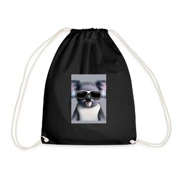 Koala mit Sonnenbrille - Turnbeutel - Schwarz - Vorne