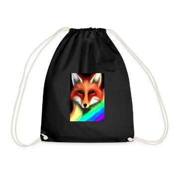 Regenbogenfuchs - Turnbeutel - Schwarz - Vorne
