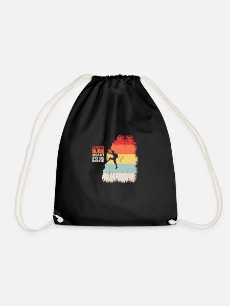 Climb - Drawstring Bag - black