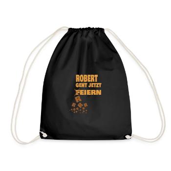 robert - Turnbeutel - Schwarz - Vorne