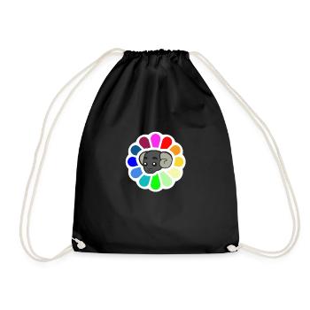 Kindliches Widder-Logo - Turnbeutel - Schwarz - Vorne