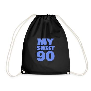 Age 90 - Drawstring Bag - black - Front